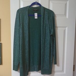 NWT Lane Bryant Green Sparkle Cardigan
